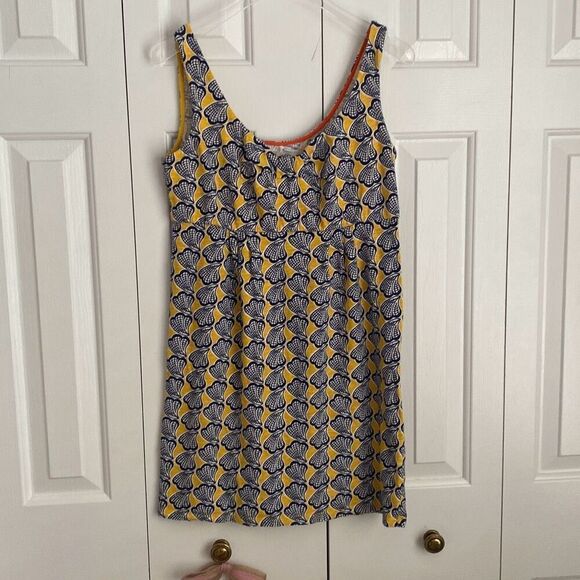 Boden Claire‎ Sleeveless Shell Scoopneck Dress Yellow Shells 6P - Picture 2 of 6